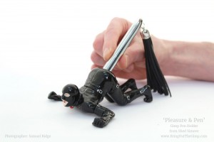 The ‘Pleasure & Pen’ gimp pen holder is a beautifully hand painted pen holder perfect for any desk.